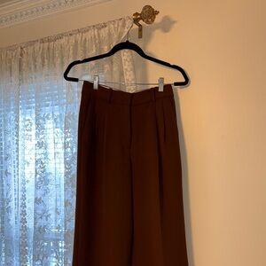 Aritzia Effortless Wilfred Rich Brown Women's Trousers